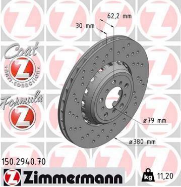 Zimmermann remschijf Formula Z vooras links 3  M3 Competition 3  M3 2 Coupe  M2
