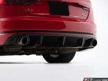 Audi B9 A4 S-Line Pre-Facelift achterdiffusor - glanzend zwart