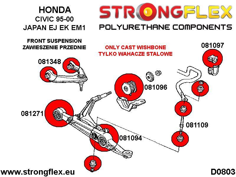 086096A: Front suspension bush kit SPORT