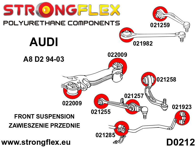 026244A: Full suspension  polyurethane bush kit SPORT