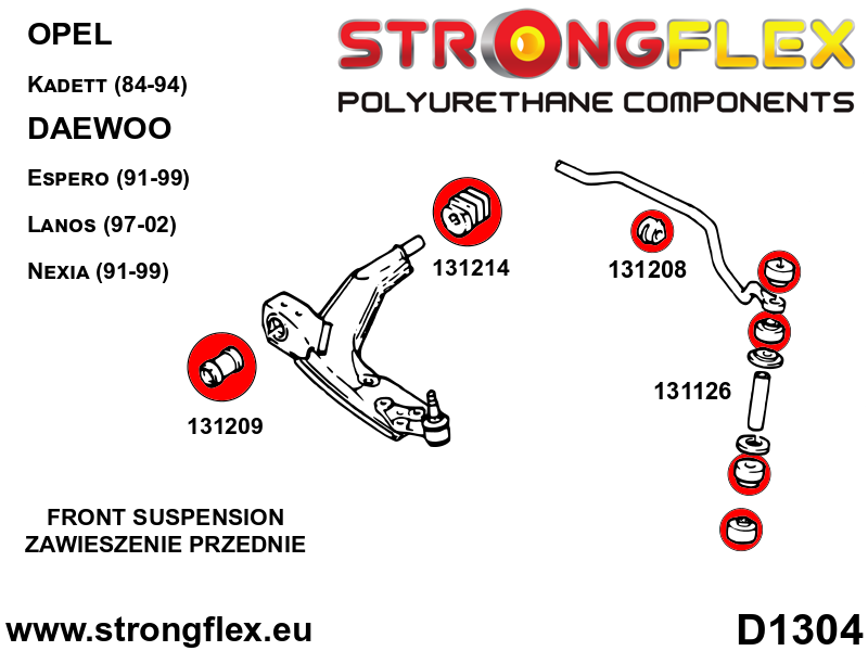 131209B: Front wishbone front bush