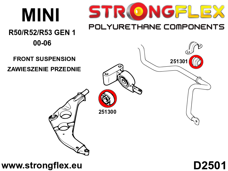 251300A: Front control arm bush SPORT