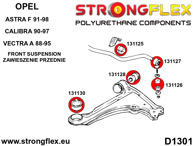 136025A: Full suspension bush kit SPORT