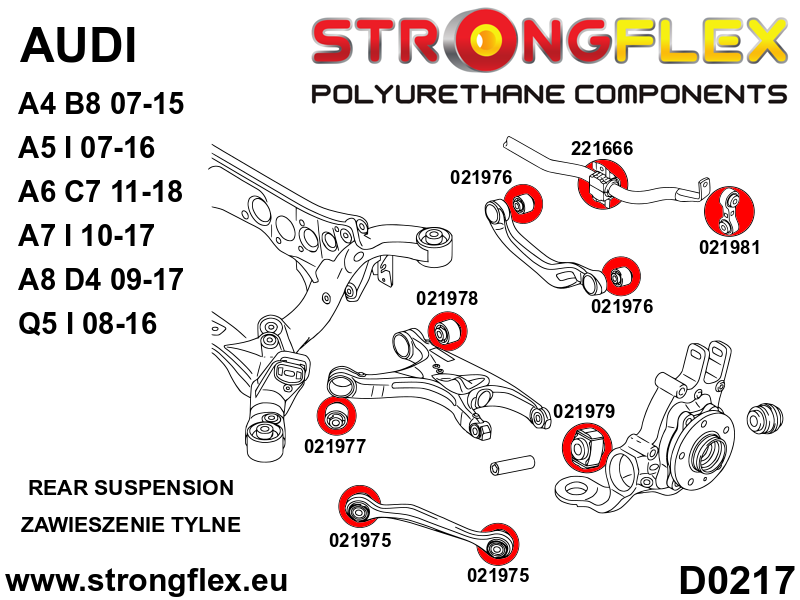 026249B: Full suspension  polyurethane bush kit