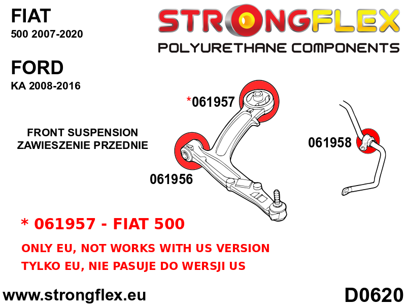 066066B: Front suspension bush kit