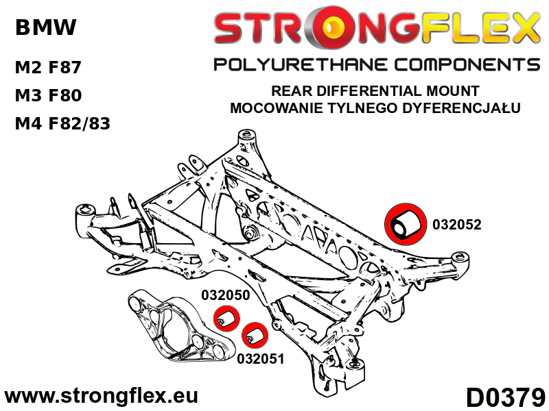 032050B: Rear diff mount - front bush