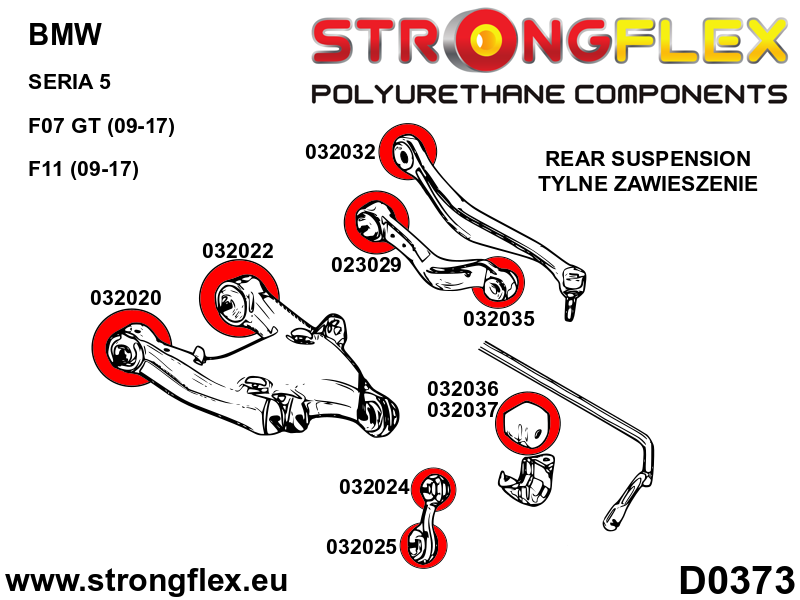 032025A: Rear rocker arm link  - lower bush SPORT