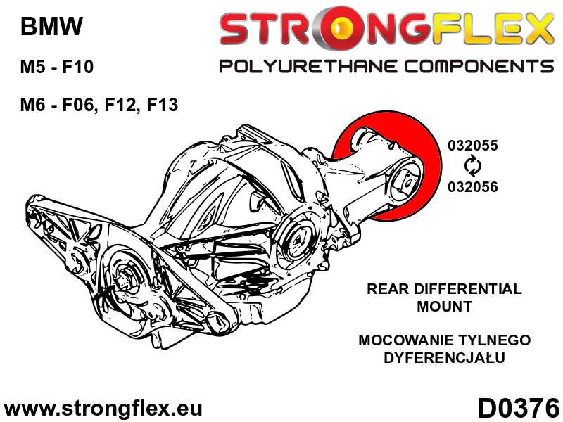 032055A: Rear differential bush insert SPORT