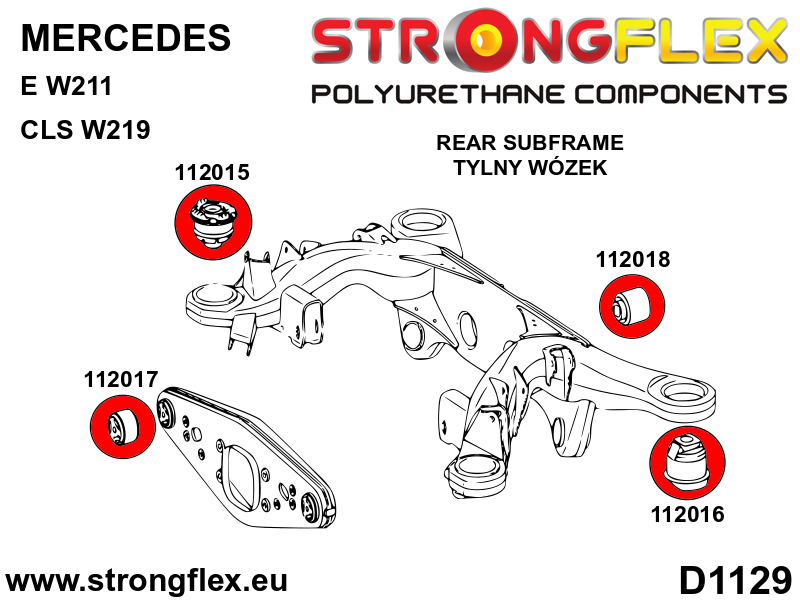 112016B: Rear crossmember – rear bush