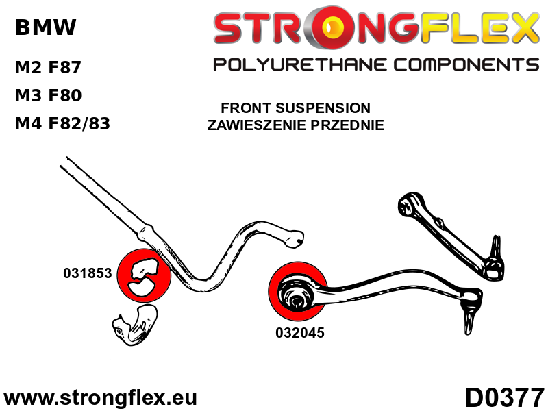 036068A: Full suspension  polyurethane bush kit SPORT