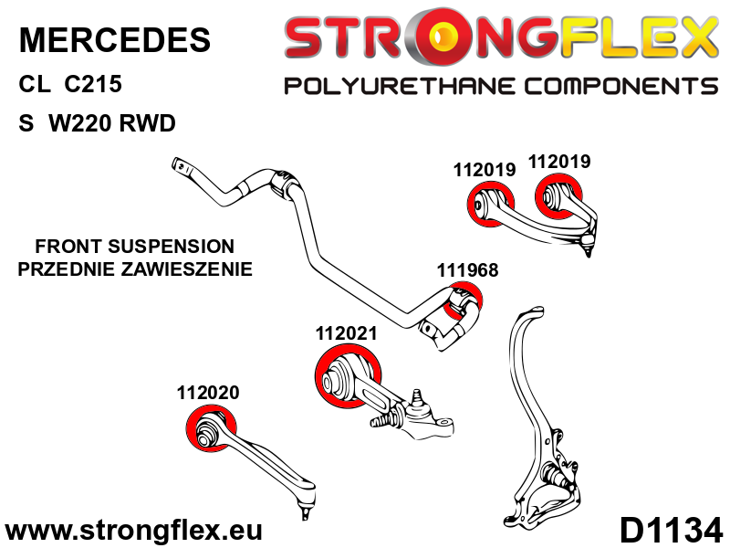 112021A: Front suspension - rear bush SPORT