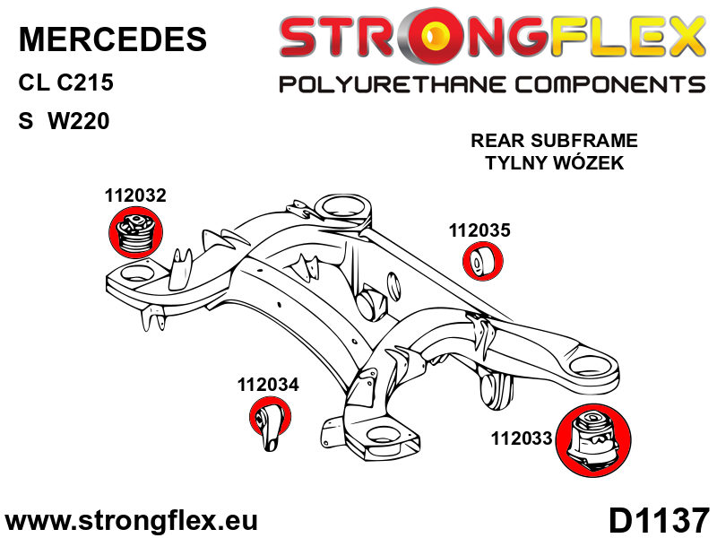 112032A: Rear crossmember – front bush SPORT