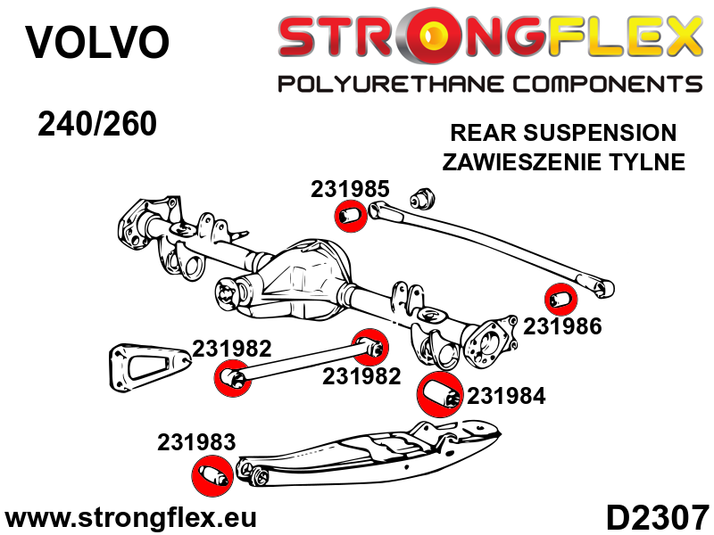 231982A: Rear torque rod bush SPORT