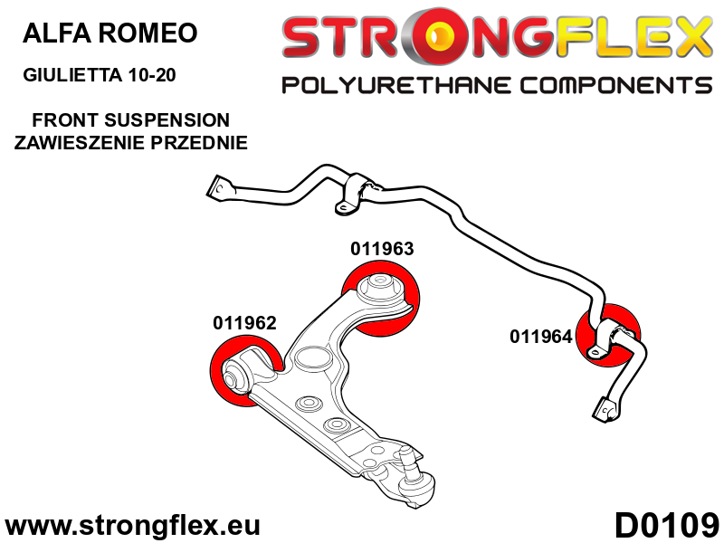 016249B: Front suspension bush kit