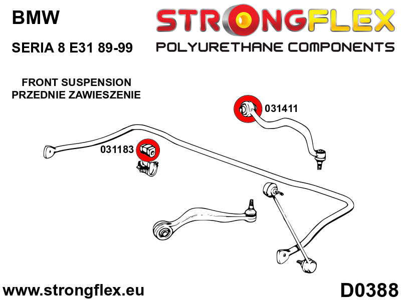 036085B: Full suspension polyurethane bush kit