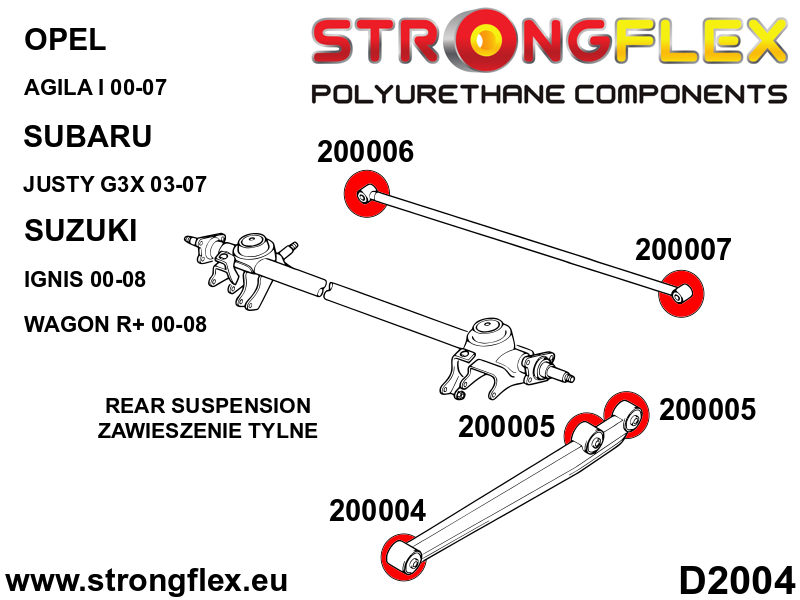 200004A: Rear trailing arm bush - front SPORT