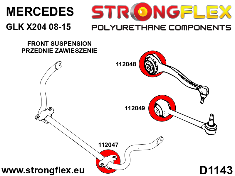 116276A: Front suspension bush kit SPORT