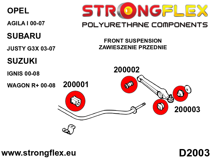 200001B: Front anti roll bar bush