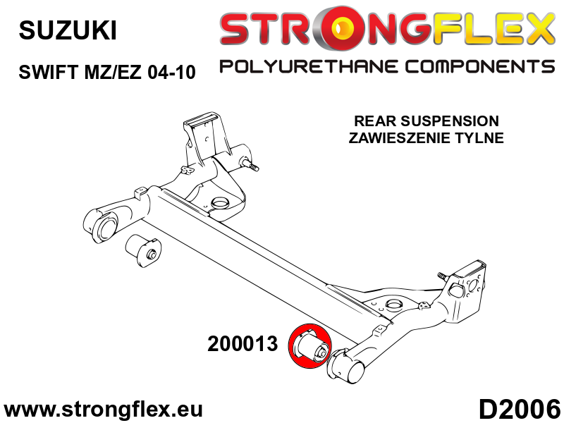 200013A: Rear beam bush SPORT