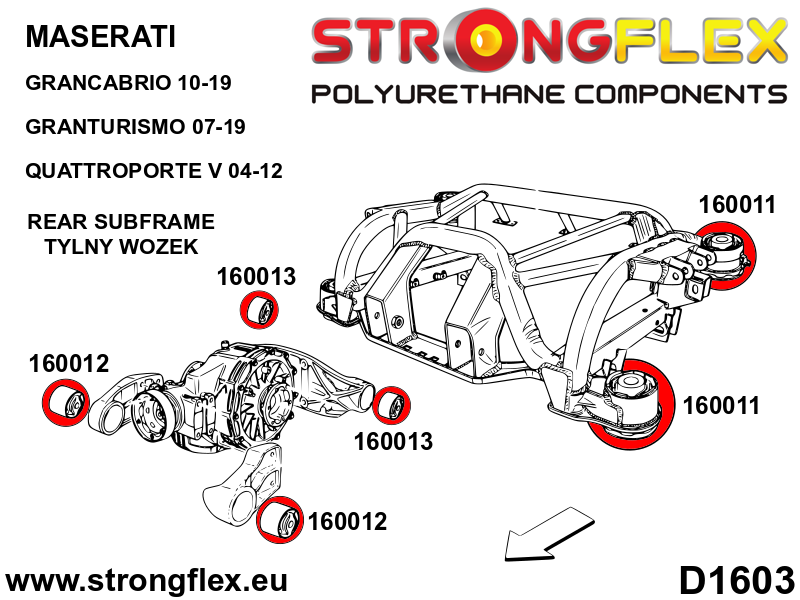 166104B: Rear subframe bush kit