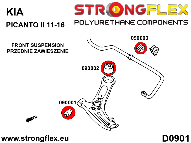 090002A: Front control arm – rear bush SPORT