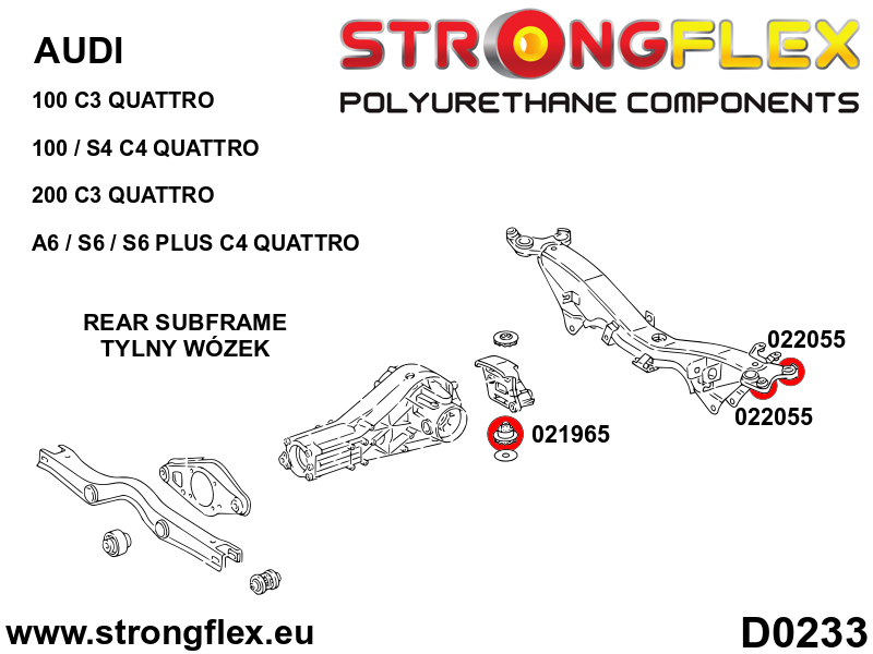 026270B: Rear subframe bush kit