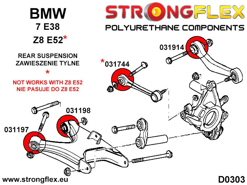 036090A: Rear suspension bush kit SPORT