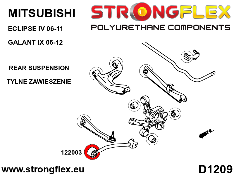 122003A: Rear trailing arm bush SPORT