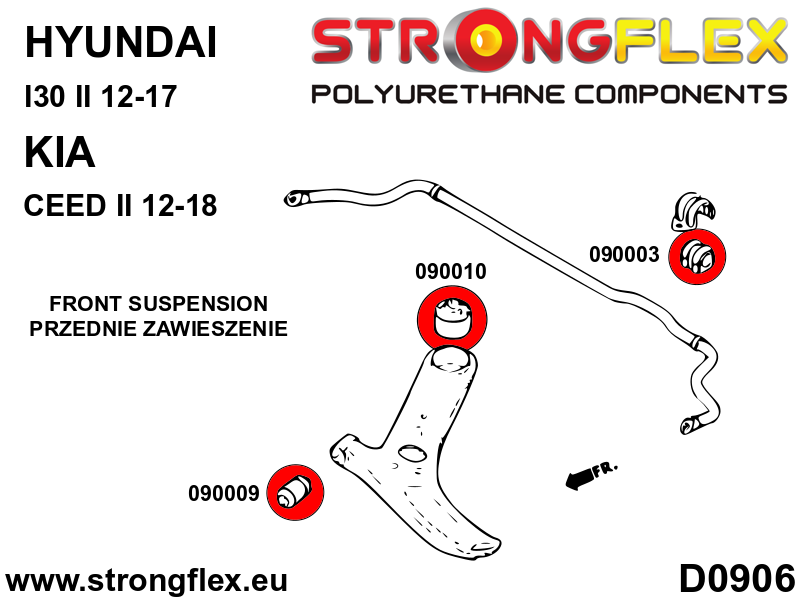 090010B: Front control arm – rear bush