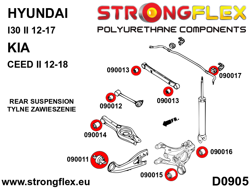 090016A: Rear shock absorber bush SPORT