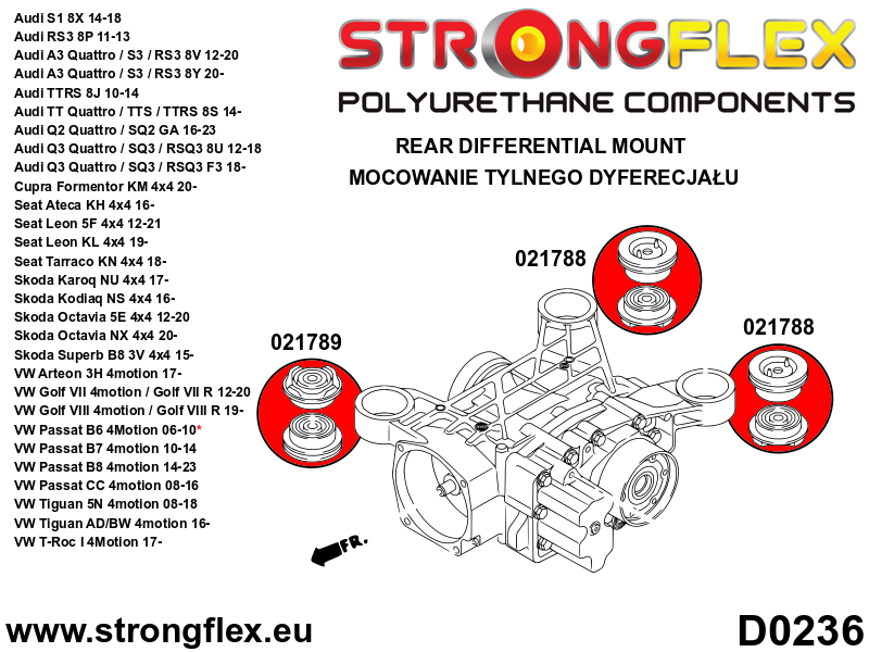 021789A: Rear diff mount - front bush 35mm SPORT