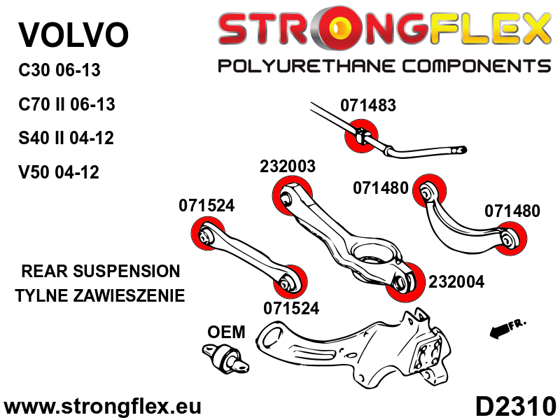 232003A: Rear lower wishbone bush – inside SPORT