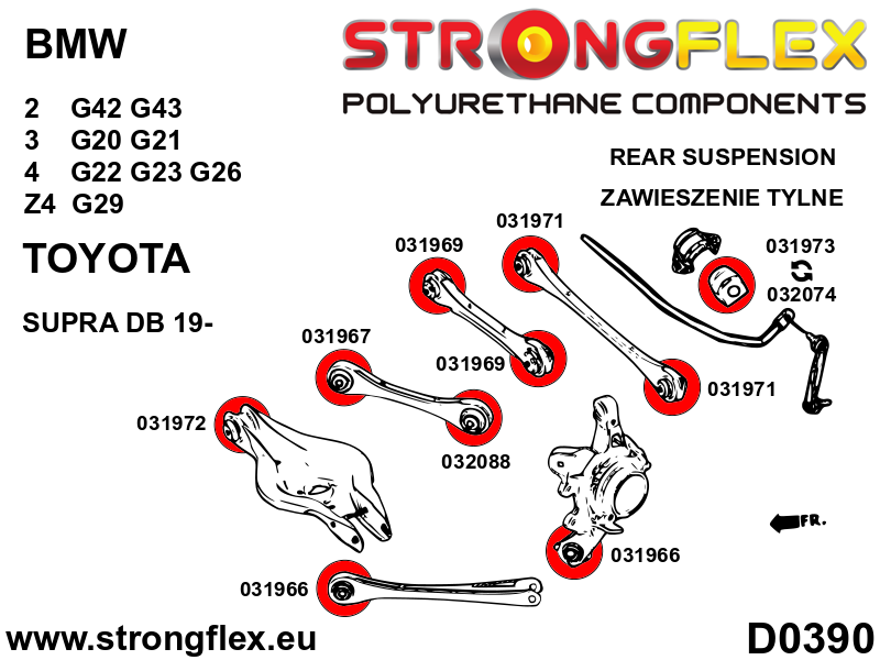 036099B: Rear suspension bush kit