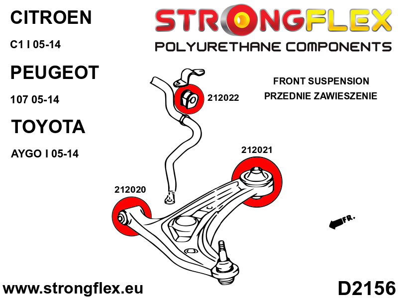 212021B: Front control arm – rear bush