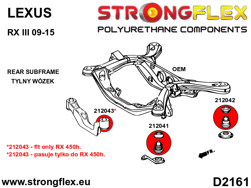 216274B: Rear subframe bush kit