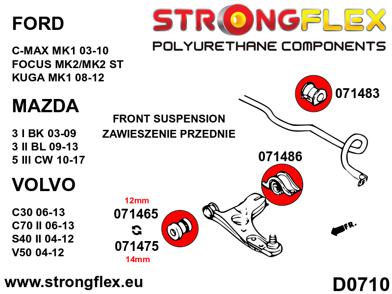 071486A: Front control arm – rear bush SPORT