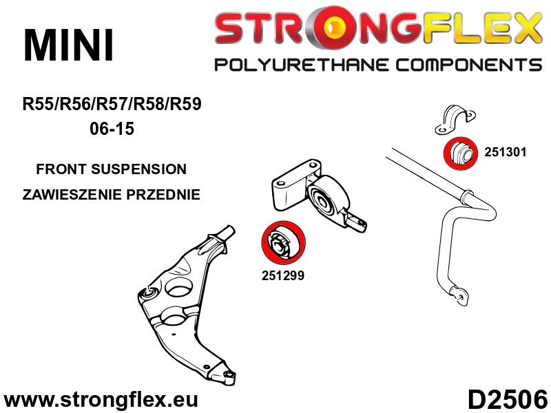 256208A: Full  Suspension bush kit SPORT