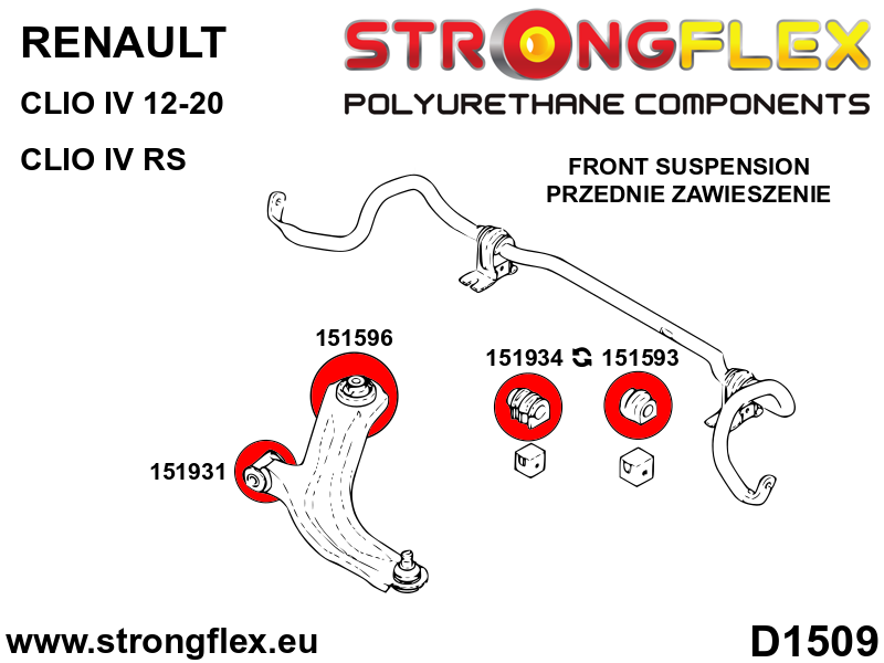 151593B: Front anti roll bar bush