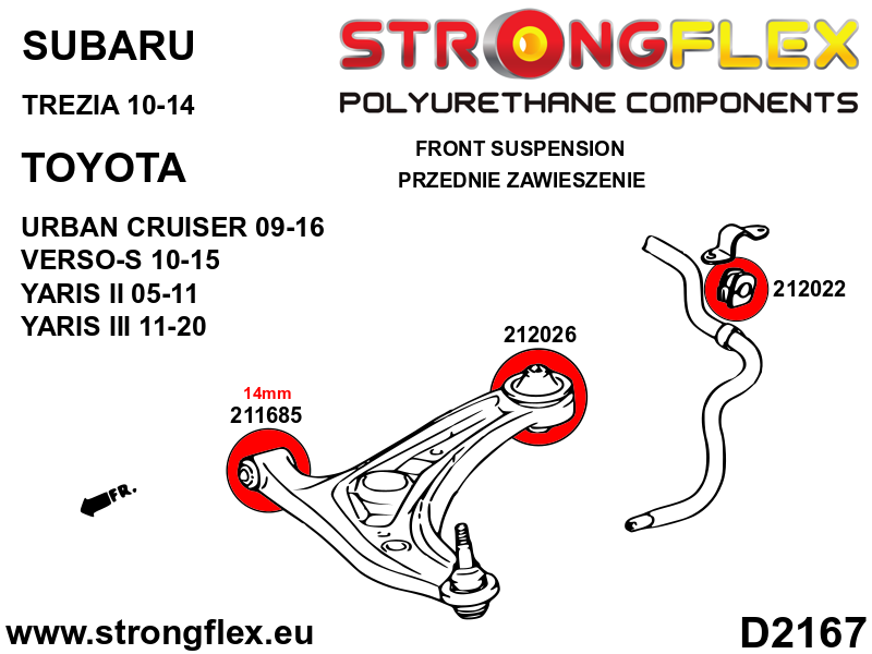 212026B: Front control arm – rear bush