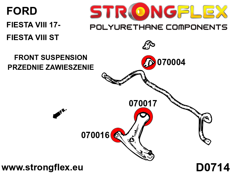 070017A: Front control arm – rear bush SPORT