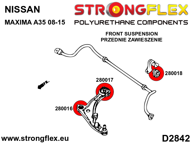 280018A: Front anti roll bar bush SPORT