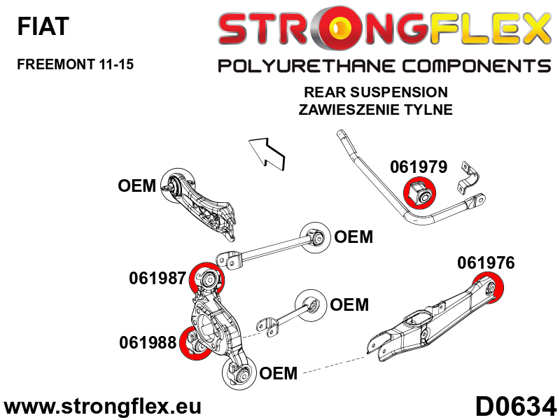 066083B: Rear suspension bush kit