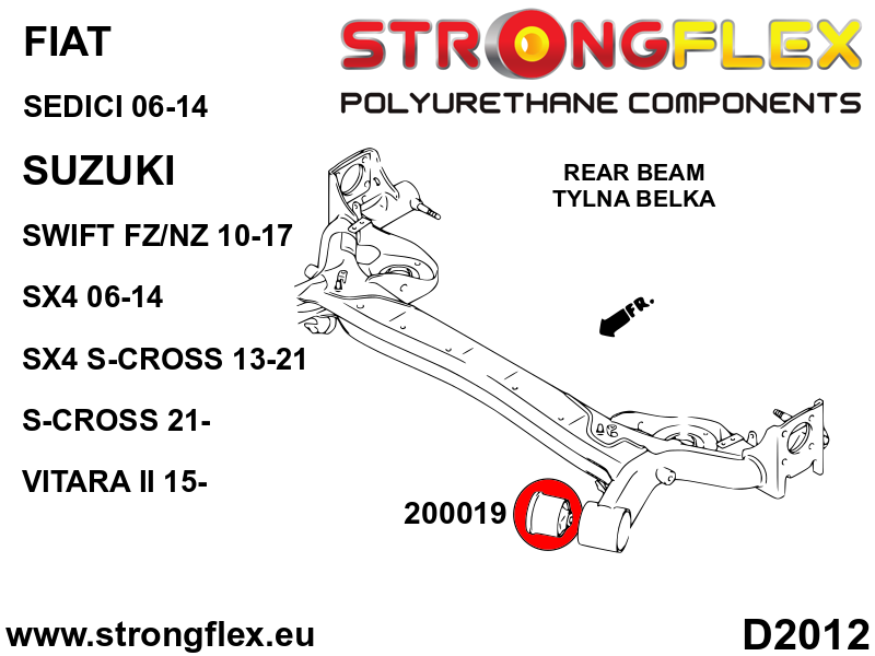 200019A: Rear beam bush SPORT