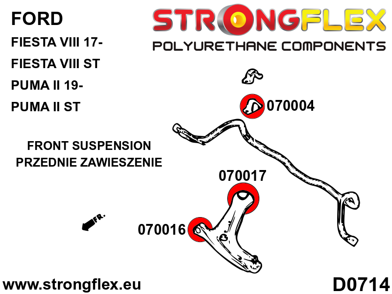 076170A: Full suspension bush kit SPORT