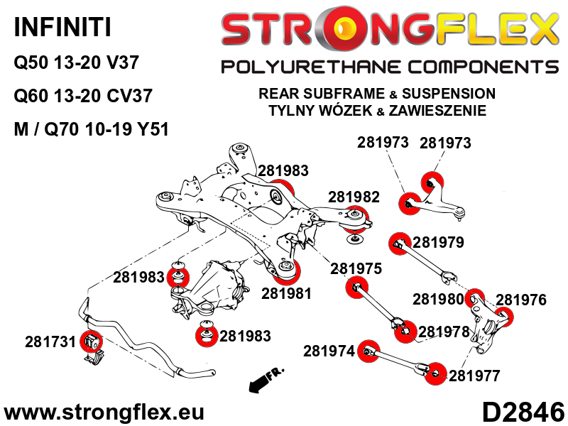 281981B: Rear subframe – front bush
