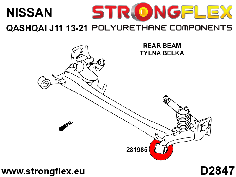281985A: Rear beam bush SPORT