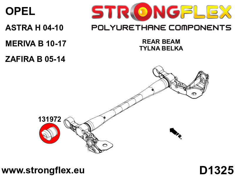 131972A: Rear beam mounting bush