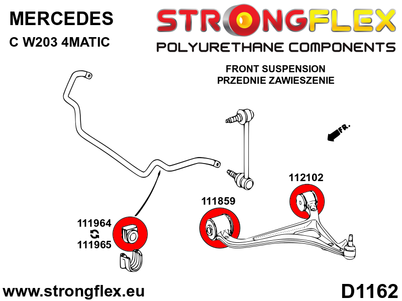 116301B: Front suspension bush kit