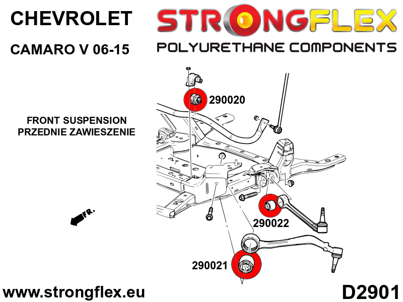 290020A: Front / rear anti roll bar bush SPORT