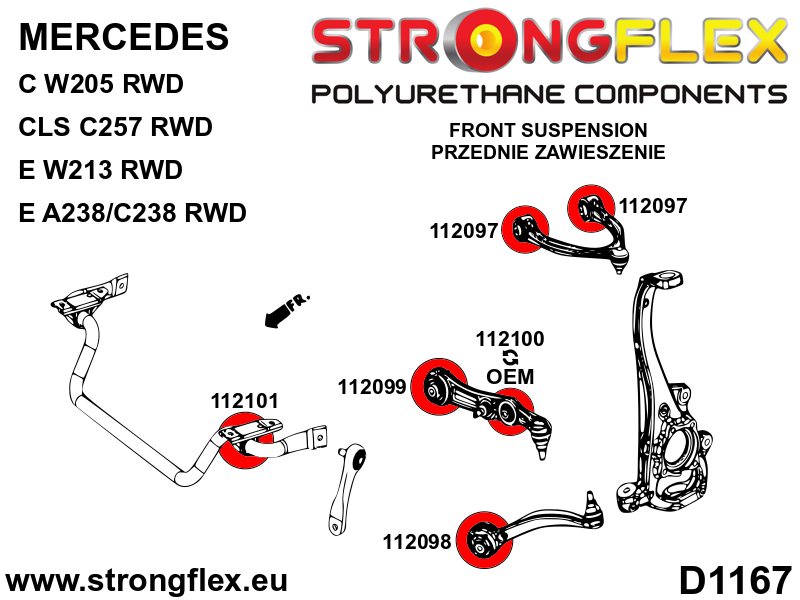 112101A: Front anti roll bar bush SPORT